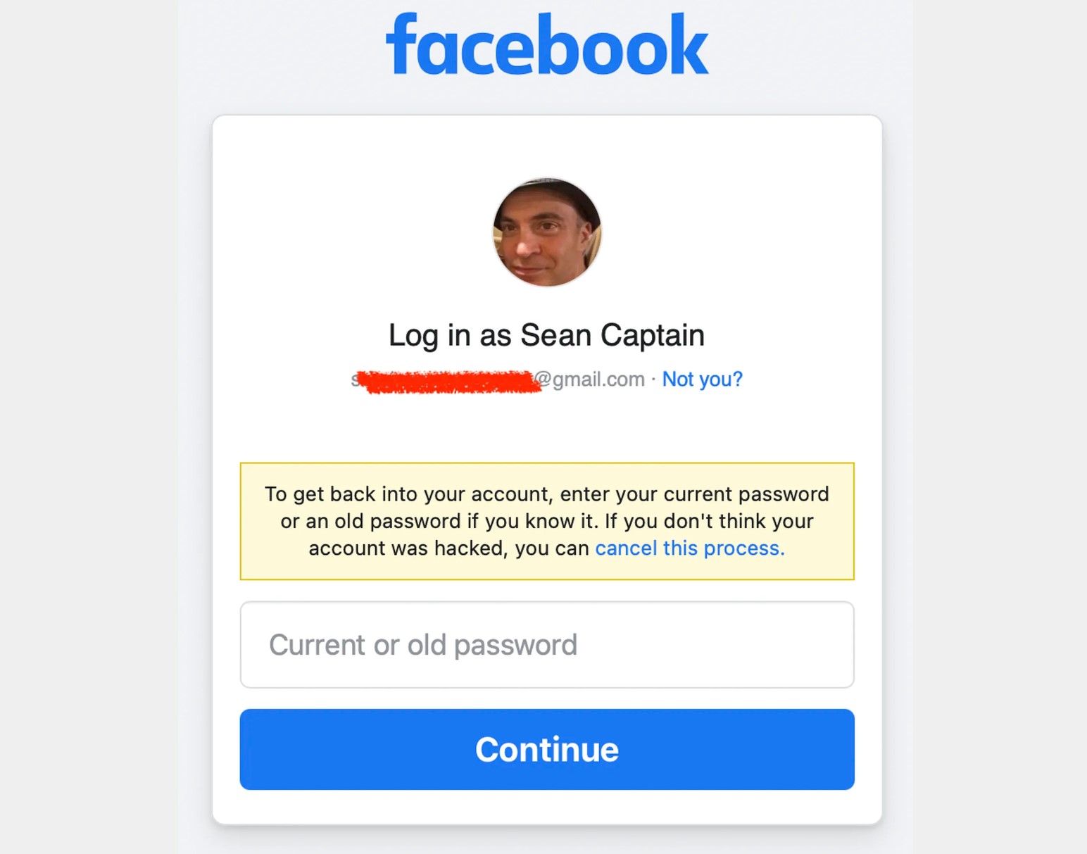 بازیابی حساب کاربری در فیسبوک